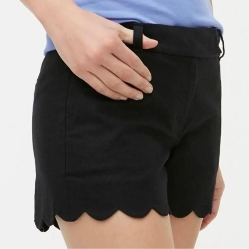 J. Crew Black Scalloped High Waist Shorts